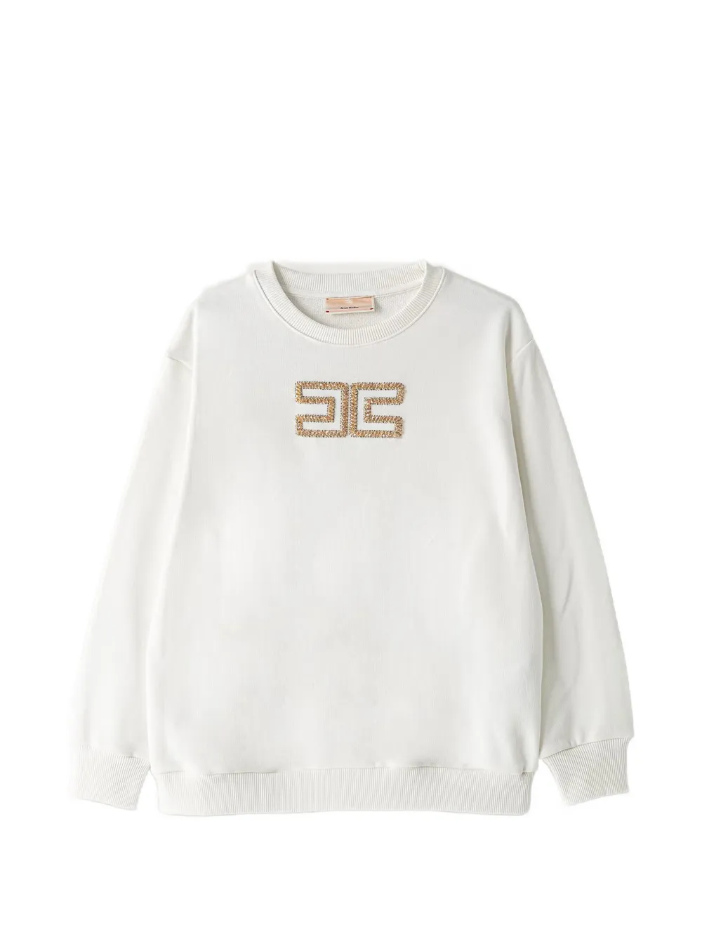 Elisabetta Franchi Kids sweat à ornements - Blanc Elisabetta Franchi Kids sweat à ornements - Blanc
