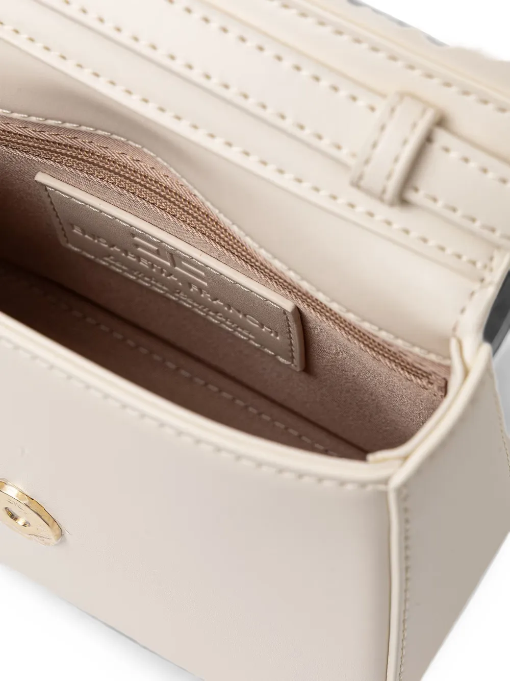 Elisabetta Franchi Kids Schoudertas met logoplakkaat Beige