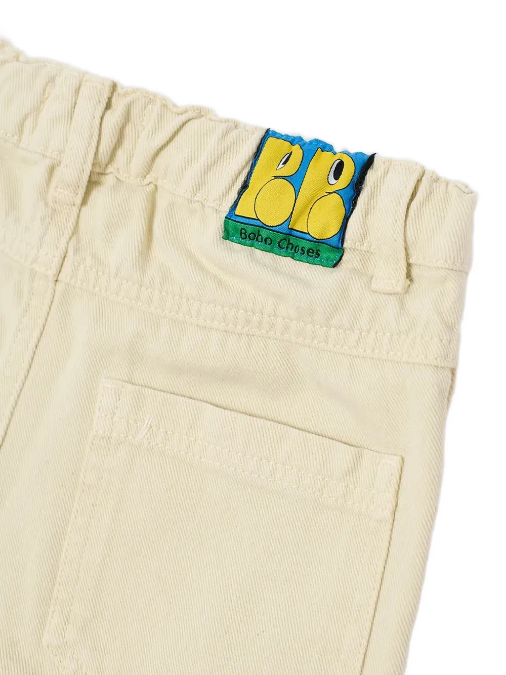 Bobo Choses Everyday Ghosts jeans met wijde pijpen en grafische print Beige