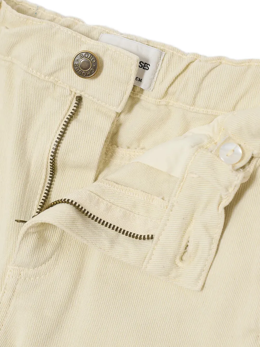 Bobo Choses Everyday Ghosts jeans met wijde pijpen en grafische print Beige