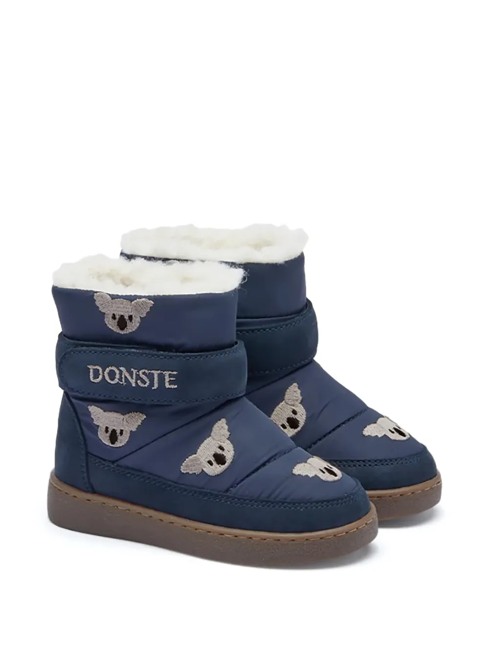Donsje bottes Ritto à broderie koala et attache scratch - Bleu Donsje bottes Ritto à broderie koala et attache scratch - Bleu
