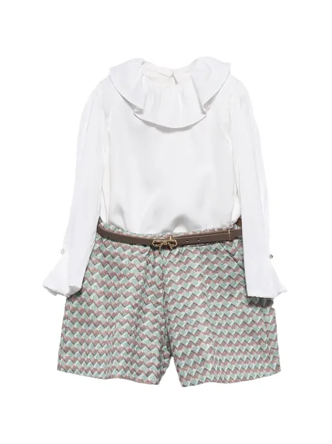 Abel & Lula ruffled-detail blouse and shorts set
