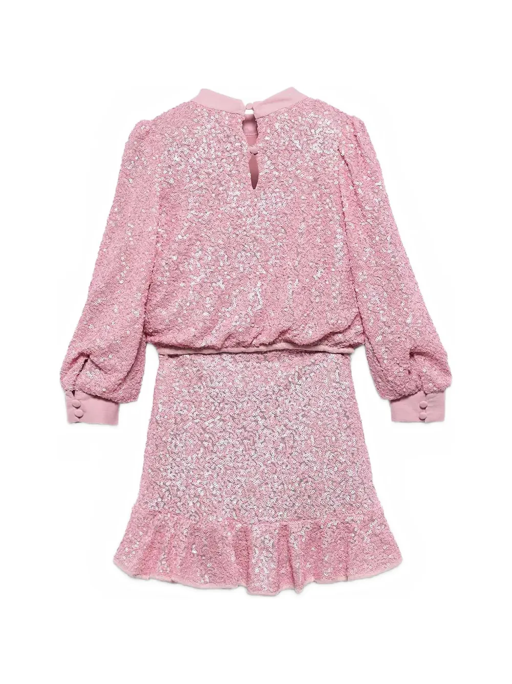 Abel & Lula Playsuit met ruches verfraaid met pailletten Roze