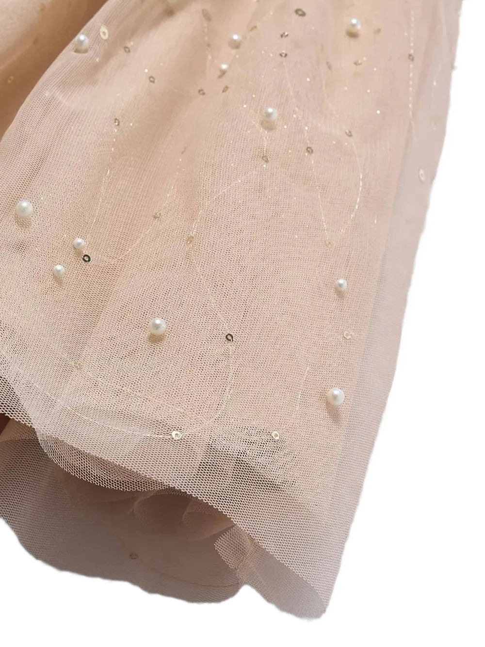 Abel & Lula Midi-rok verfraaid met parels en pailletten Beige
