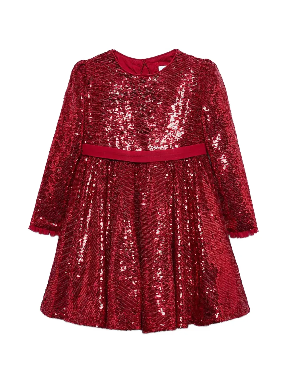 Abel & Lula sequin-embellished bow-detail dress - Rosso