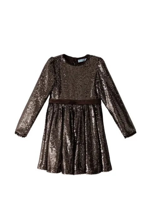 Abel & Lula sequin-embellished bow-detail dress