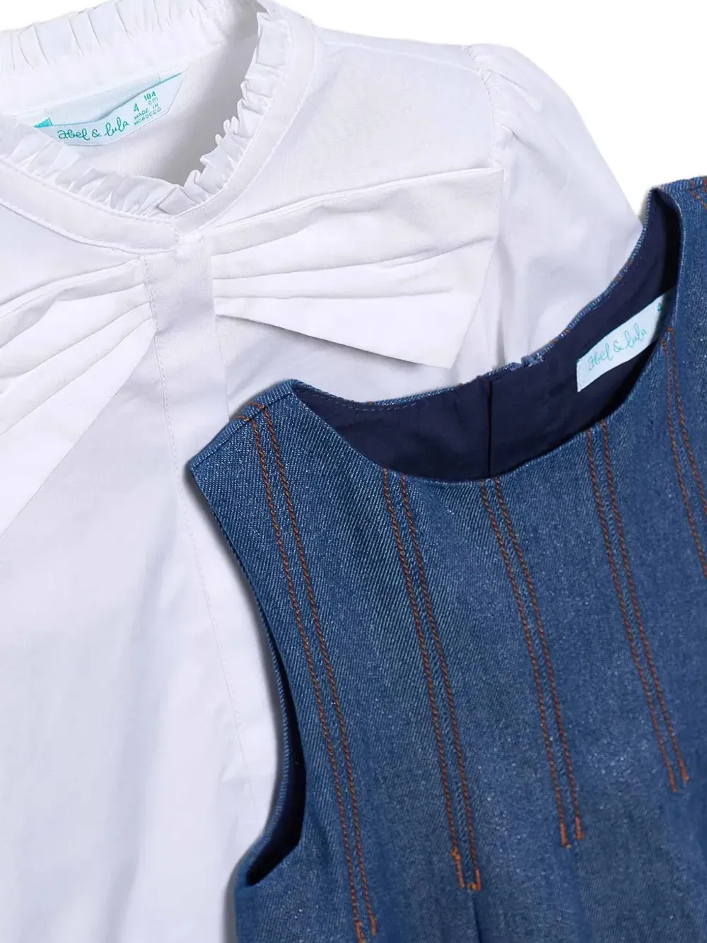 Abel & Lula Jurk met strikdetail Blauw