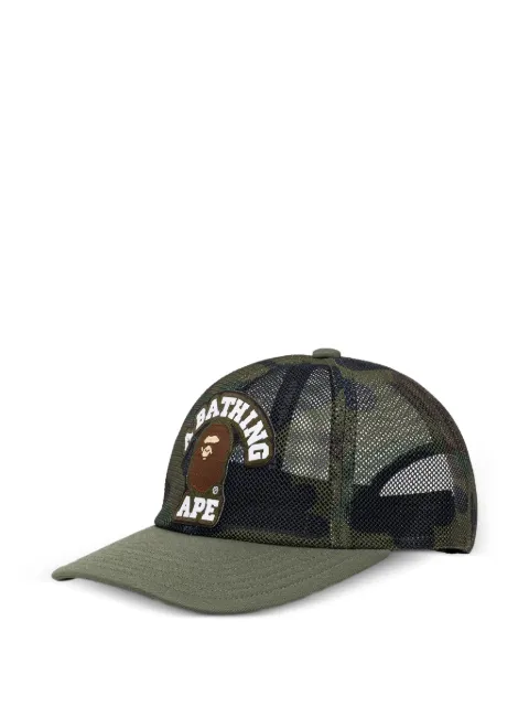 A BATHING APE® 1ST College camo-print logo-patch cap