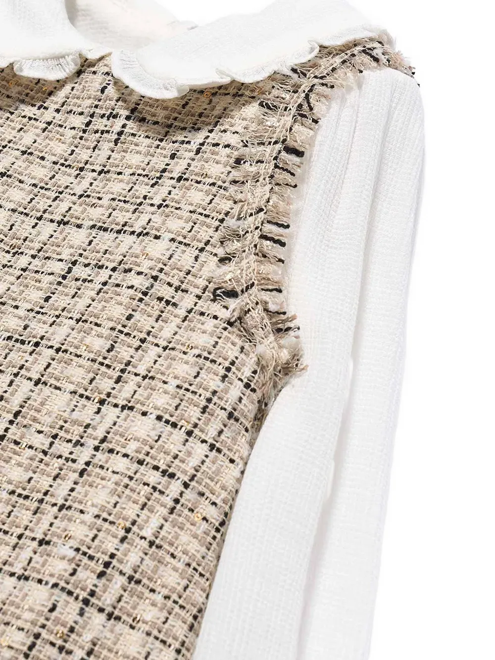 Abel & Lula Jurk met tweed-effect Beige