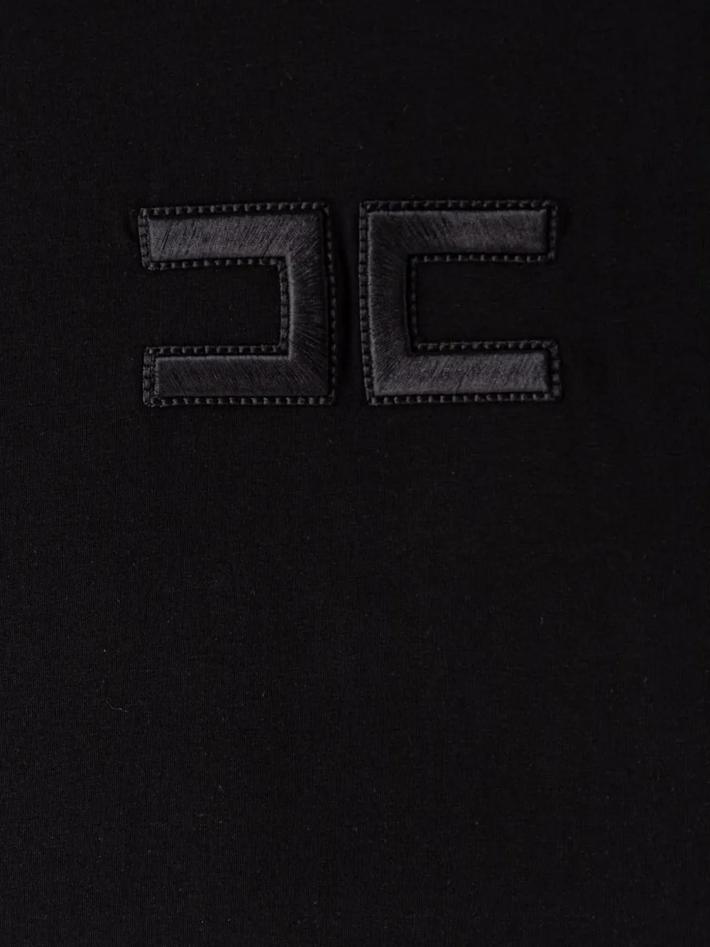 Elisabetta Franchi Kids T-shirt met logopatch Zwart