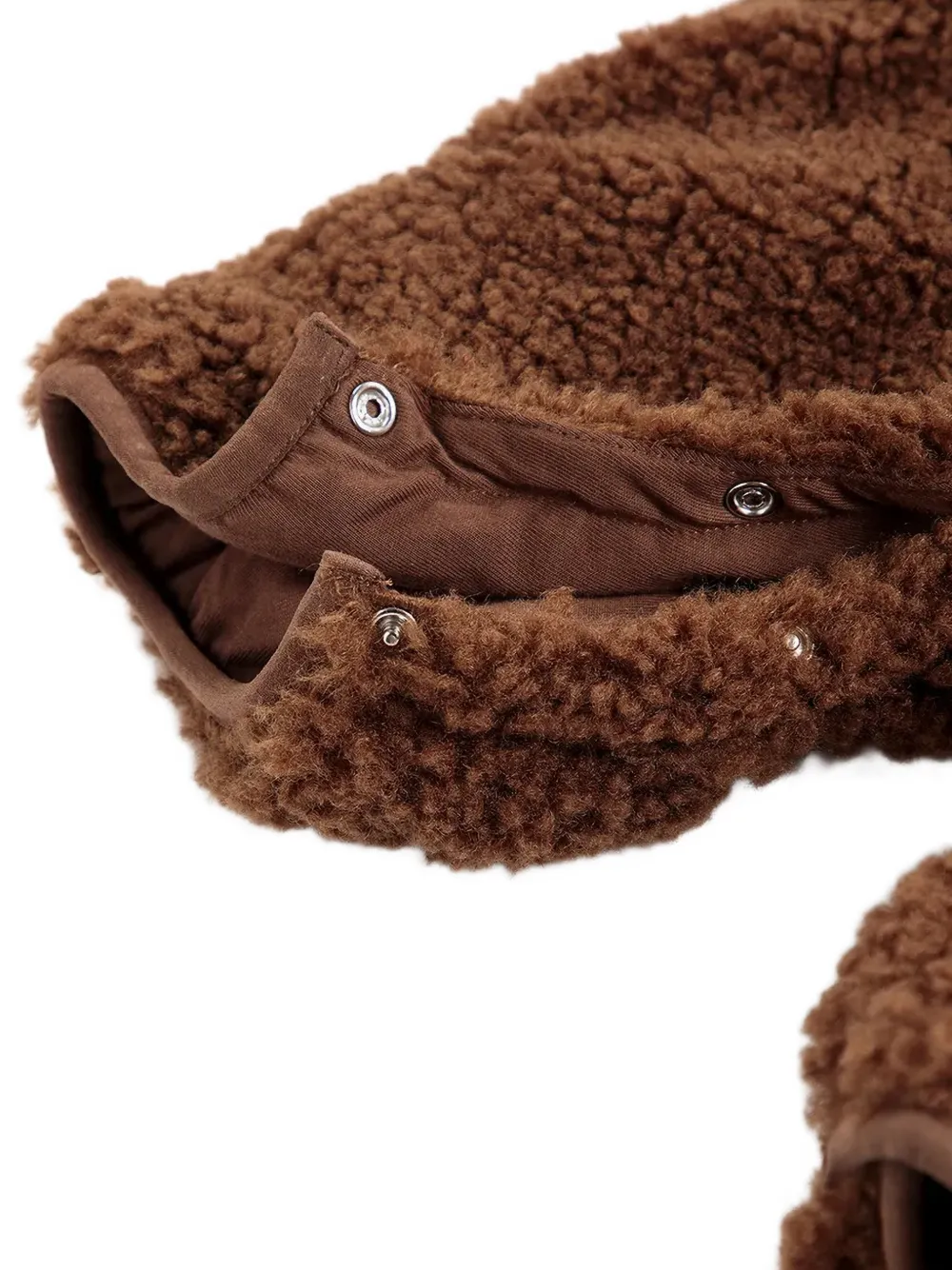 Bobo Choses Jumpsuit met fleece textuur en capuchon Bruin