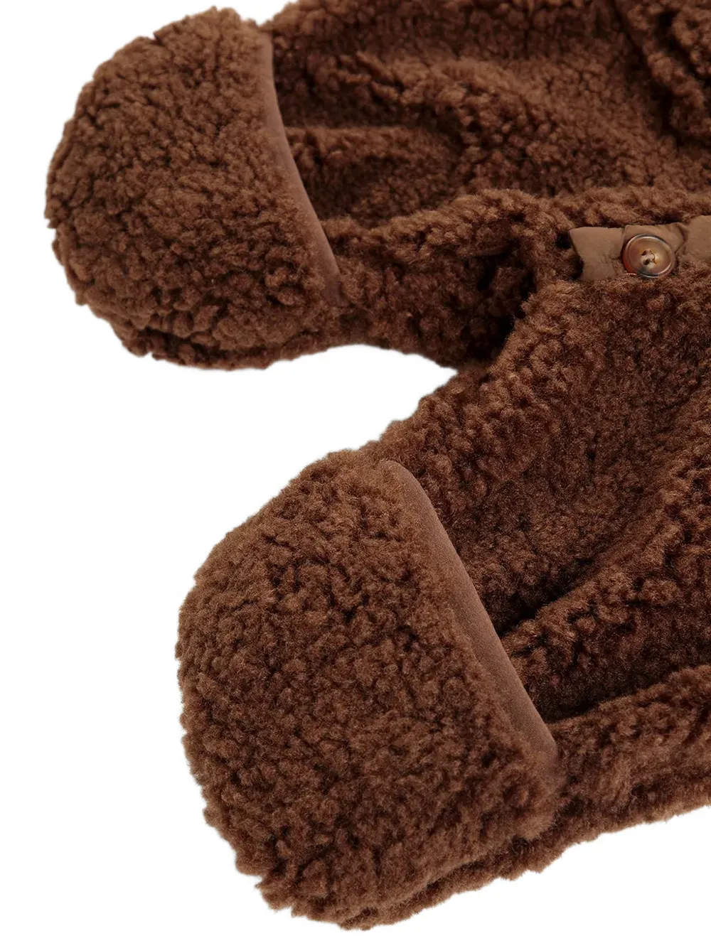 Bobo Choses Jumpsuit met fleece textuur en capuchon Bruin