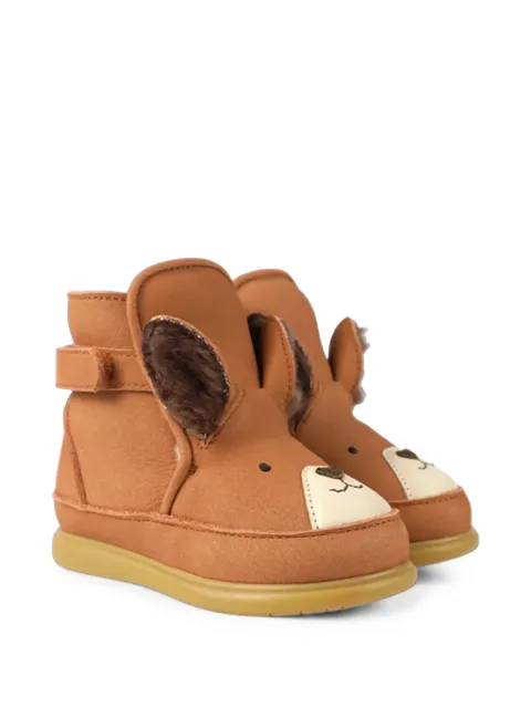 Donsje Dubu animal-detail touch-strap boots