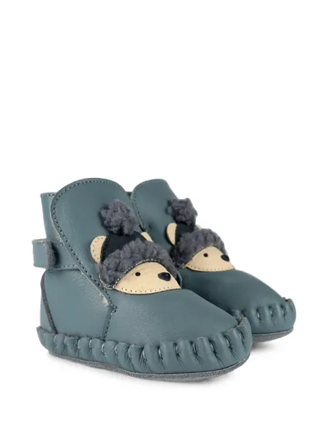 Donsje Junus animal-patch touch-strap ankle boots