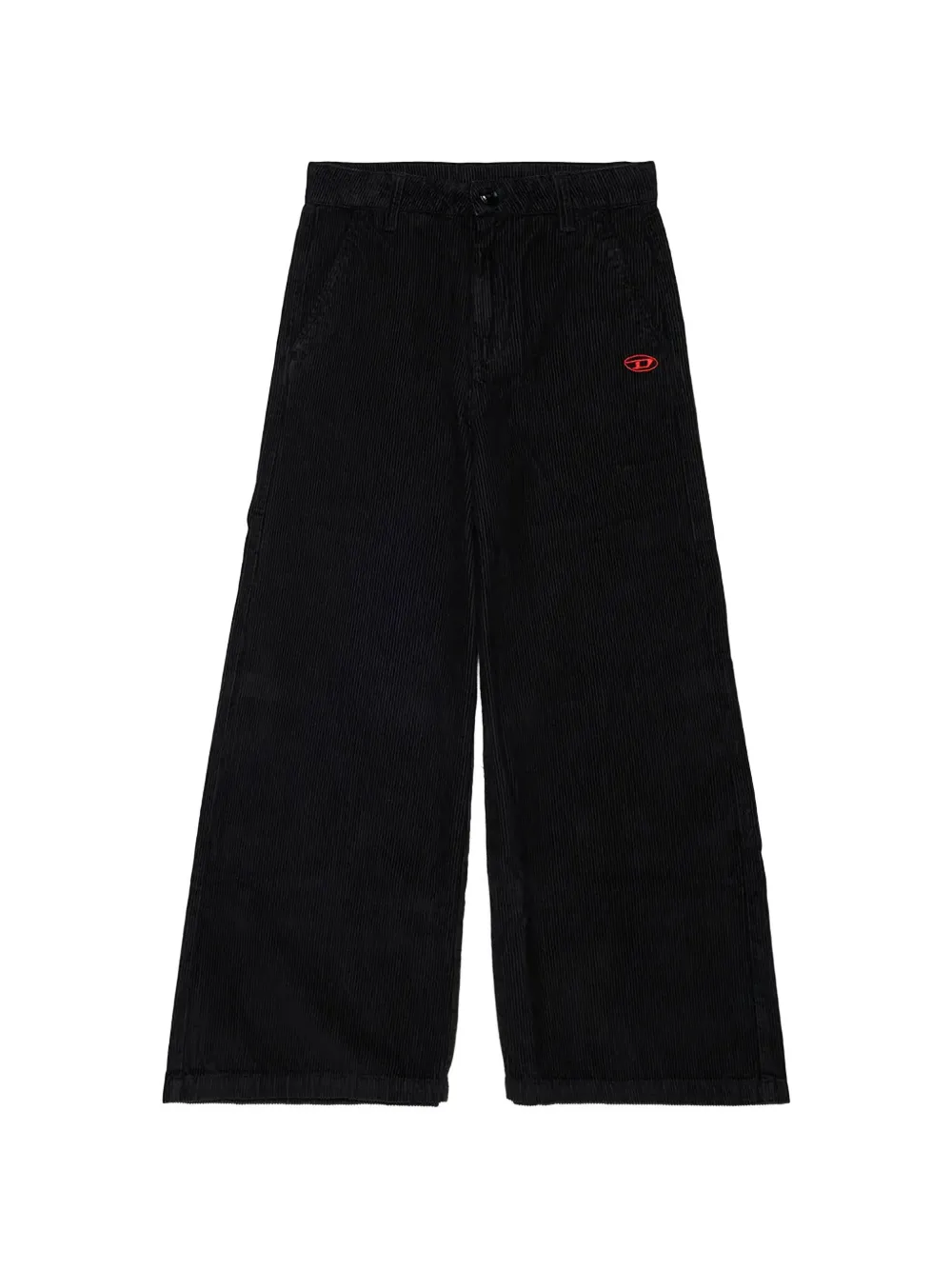 Diesel Kids corduroy wide-leg trousers - Nero