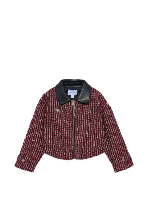 Abel & Lula tweed zip-up jacket