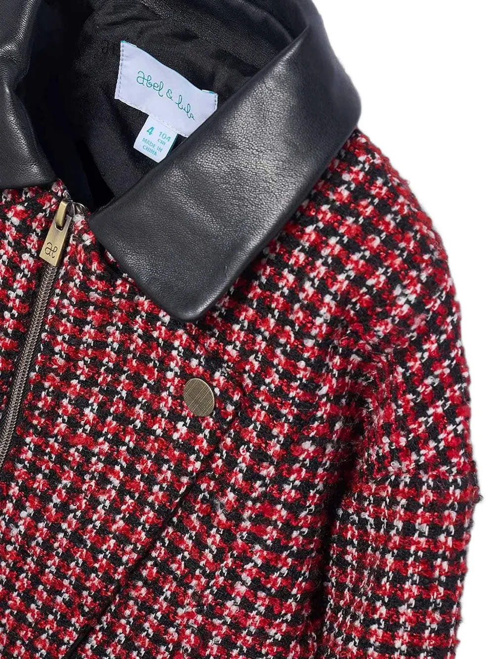Abel & Lula Tweed jack met rits Rood