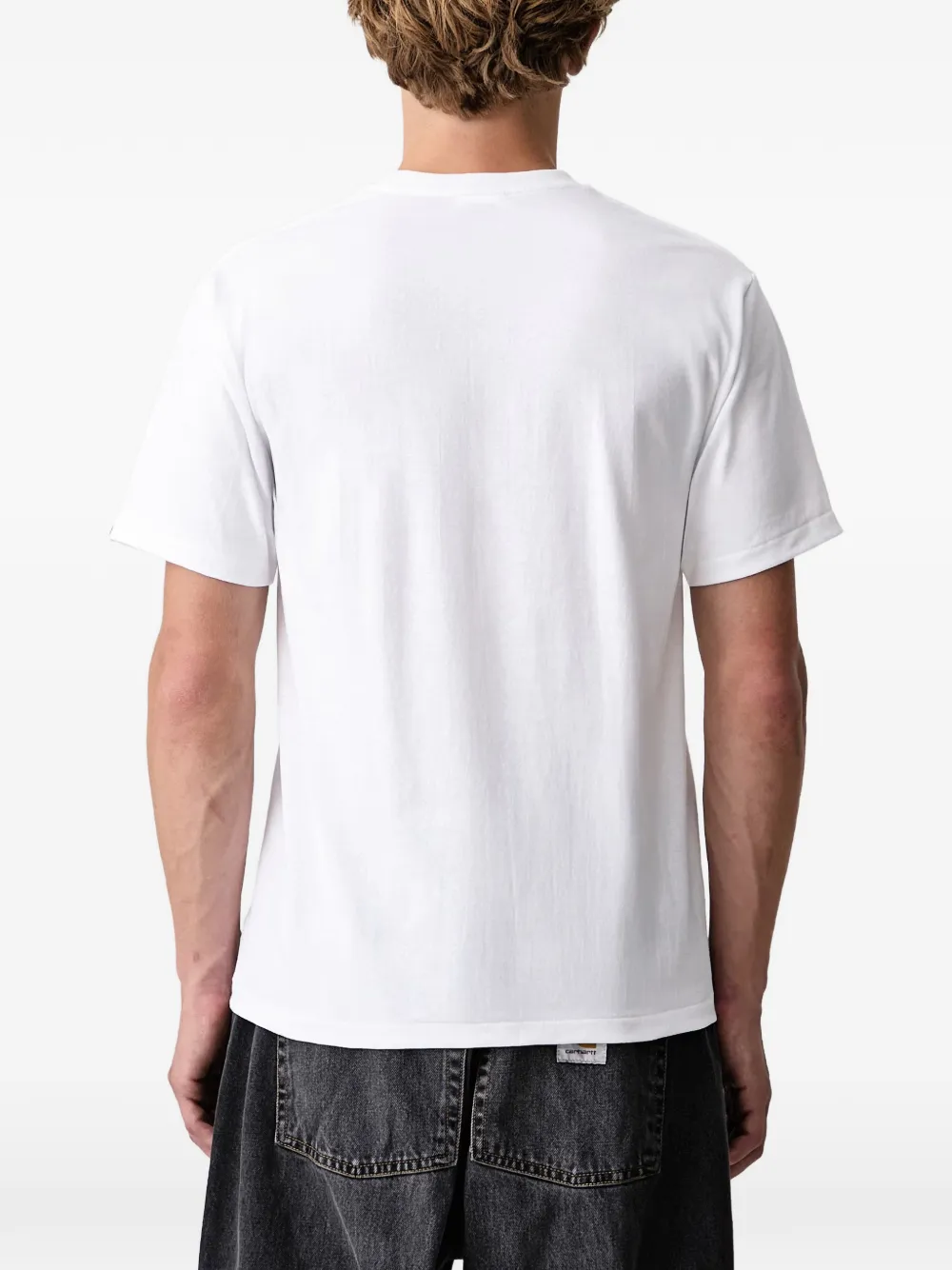 A BATHING APE Glitch Woodland T-shirt met camouflage-print Wit