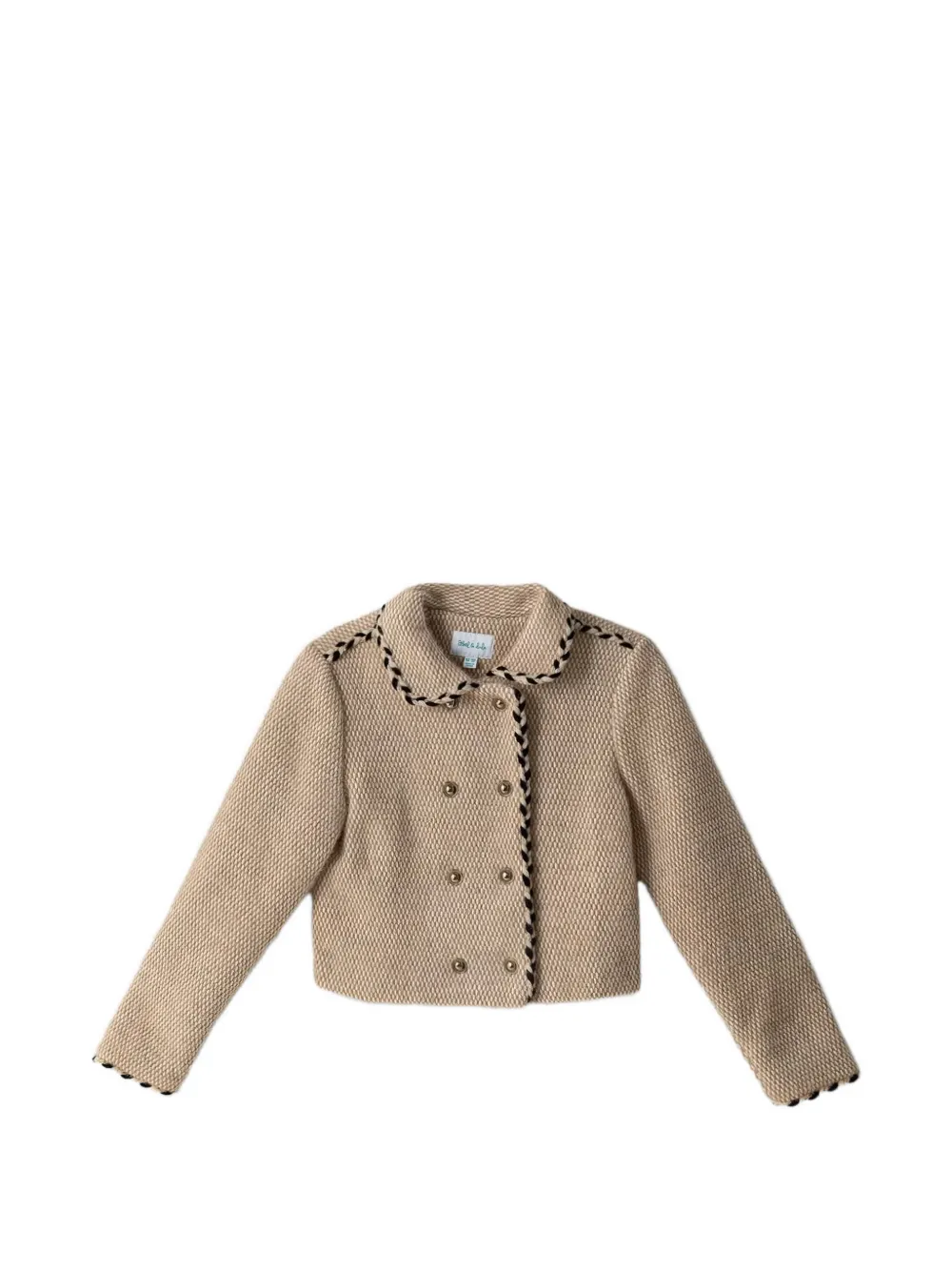 Abel & Lula braided-trim double-breasted jacket - Toni neutri