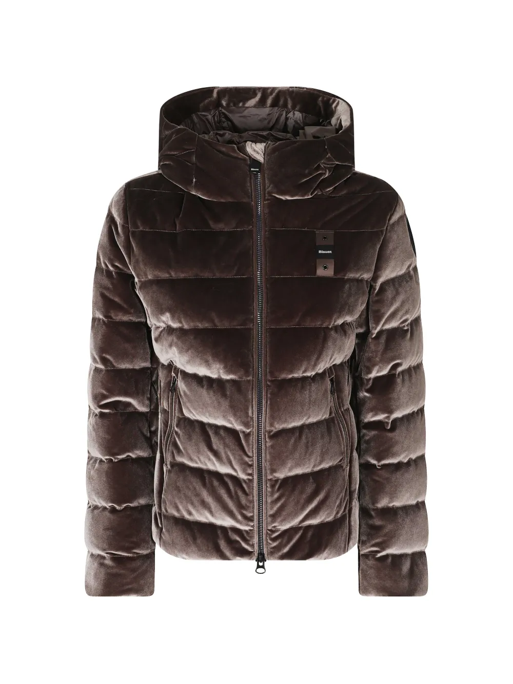Blauer quilted velvet-effect jacket - Marrone
