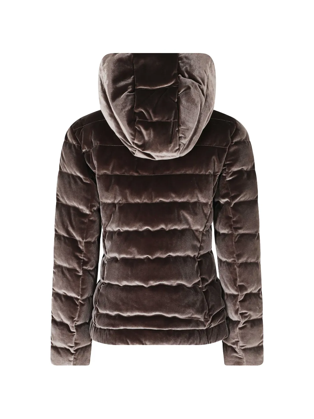 Blauer Gewatteerd jack met fluwelen effect Bruin
