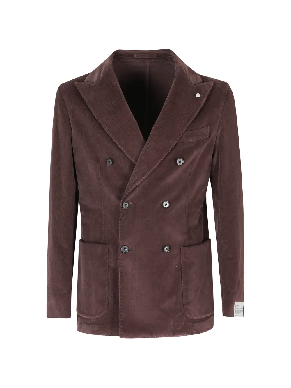 l.b.m. corduroy double-breasted blazer - Marrone