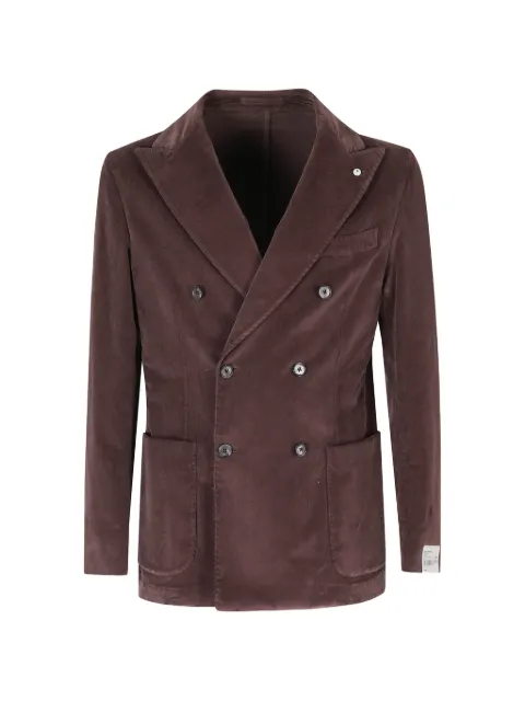 l.b.m. corduroy double-breasted blazer