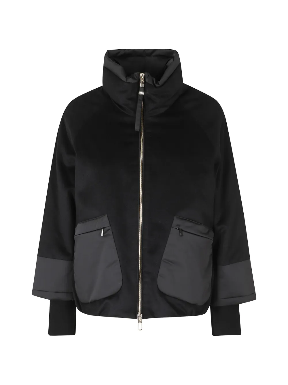 Duno high-neck panelled jacket - Nero