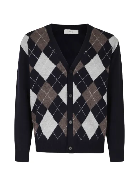 DUNST cardigan à losanges en intarsia