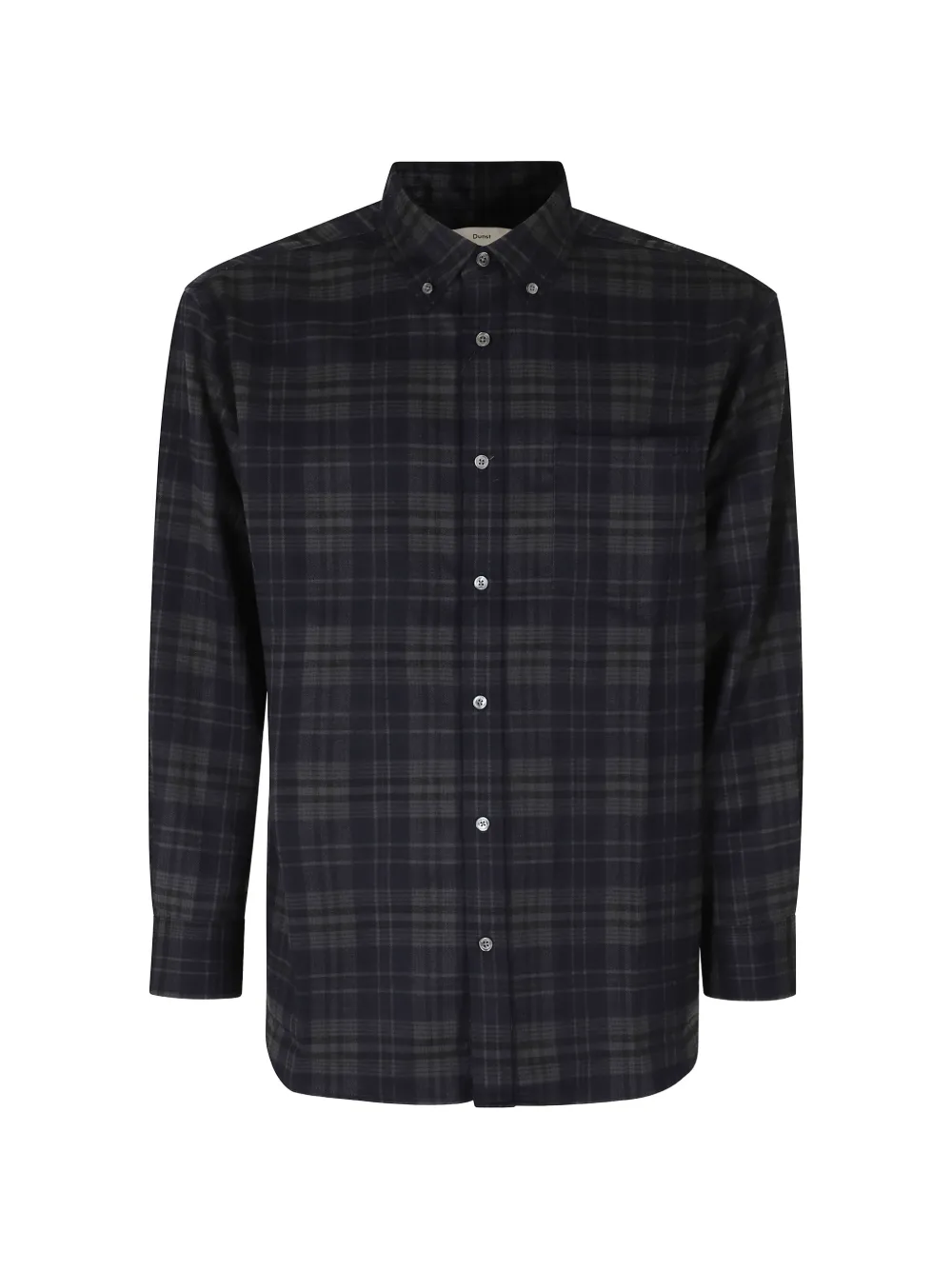 DUNST check-pattern button-down shirt