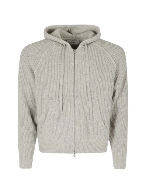 DUNST ribbed-knit zip-up cardigan