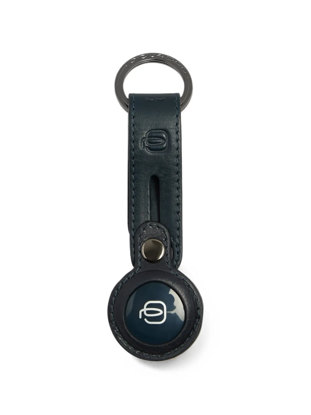 PIQUADRO logo-debossed leather keyring