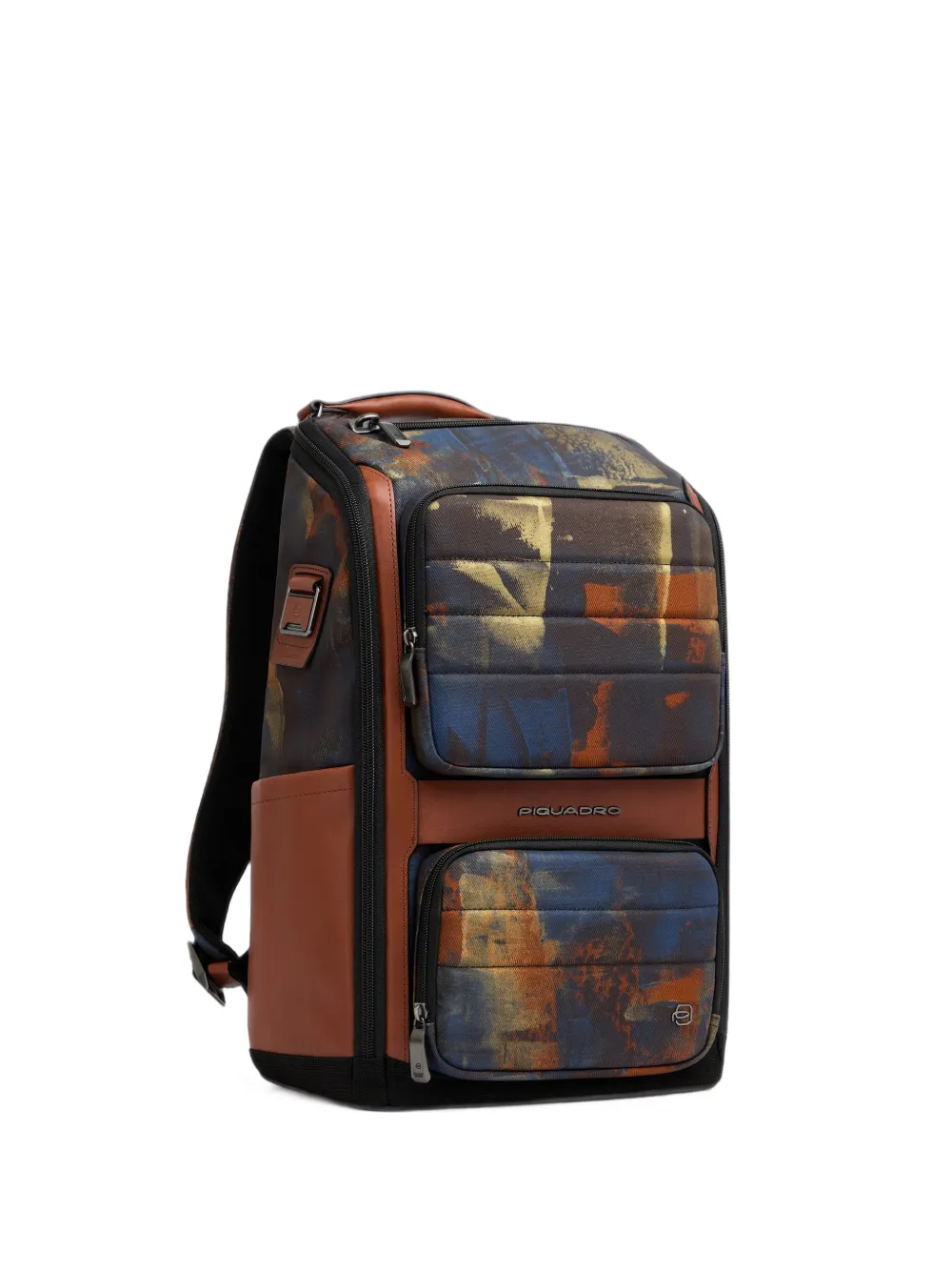 PIQUADRO Laptoprugzak met camouflage-print Blauw