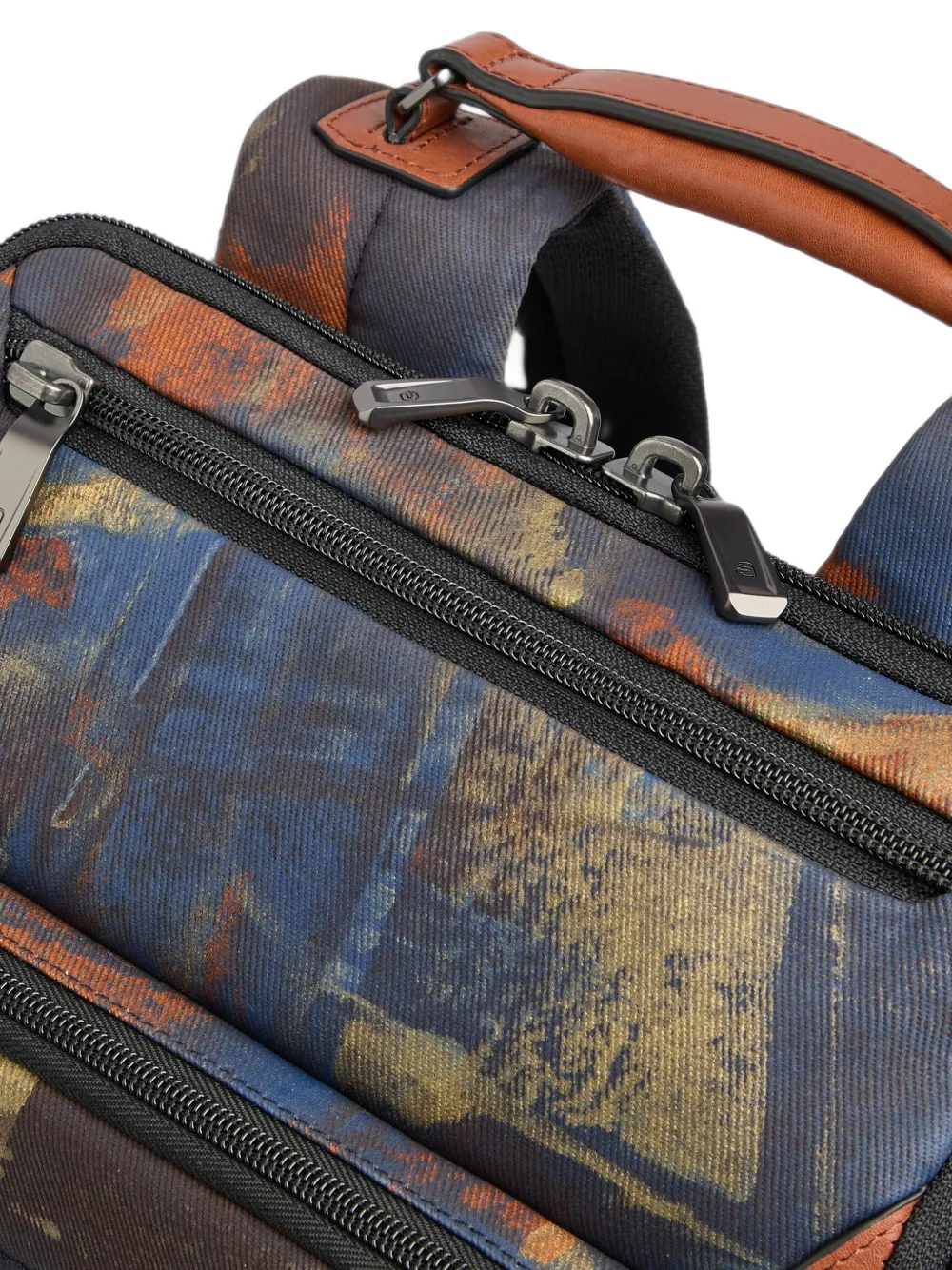 PIQUADRO Laptoprugzak met camouflage-print Blauw