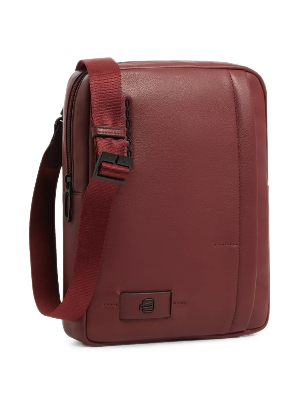 PIQUADRO leather messenger bag Rood