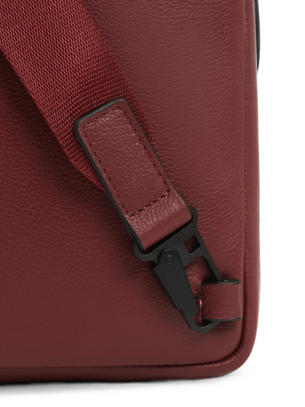 PIQUADRO leather messenger bag Rood