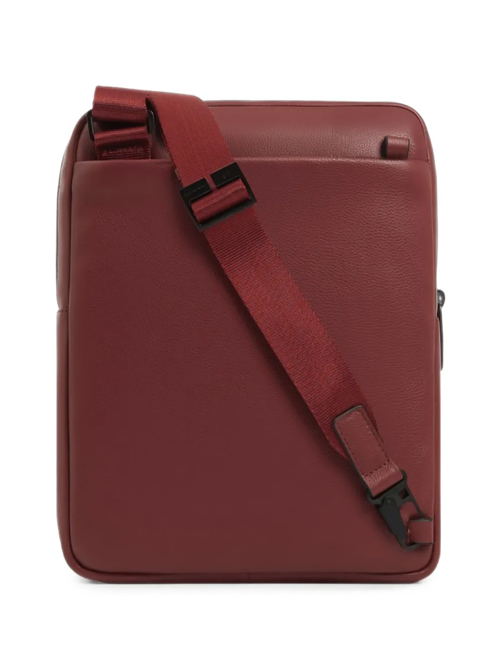PIQUADRO leather messenger bag Rood