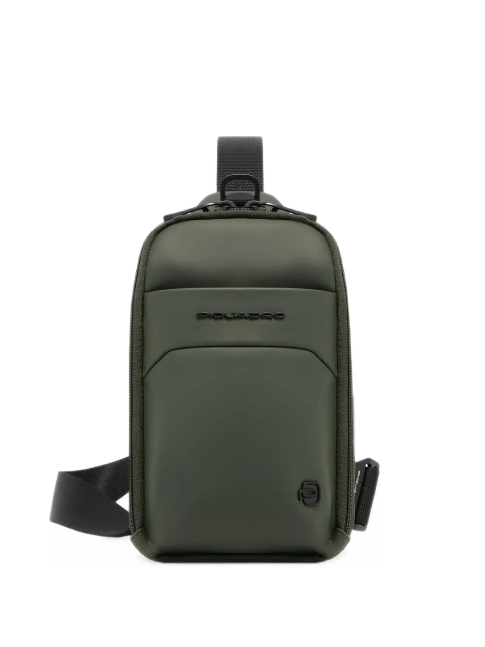 PIQUADRO Wollem logo-plaque zip-fastening messenger bag - Verde