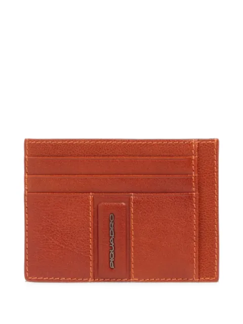 PIQUADRO logo-plaque leather cardholder