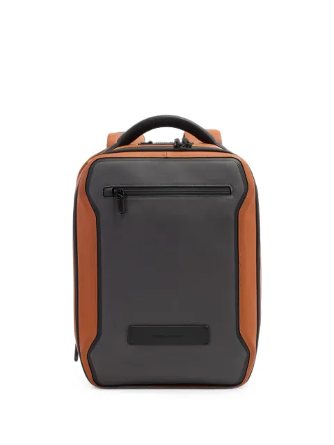 PIQUADRO logo-plaque panelled backpack