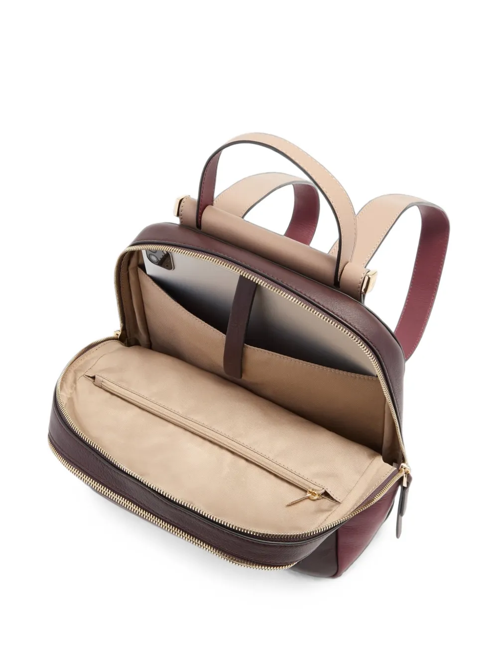 PIQUADRO RFID iPad 11" leather backpack Rood