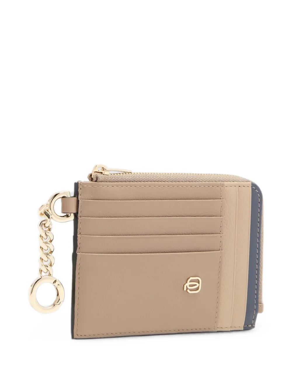 PIQUADRO Pasjeshouder met sleutelhanger Beige