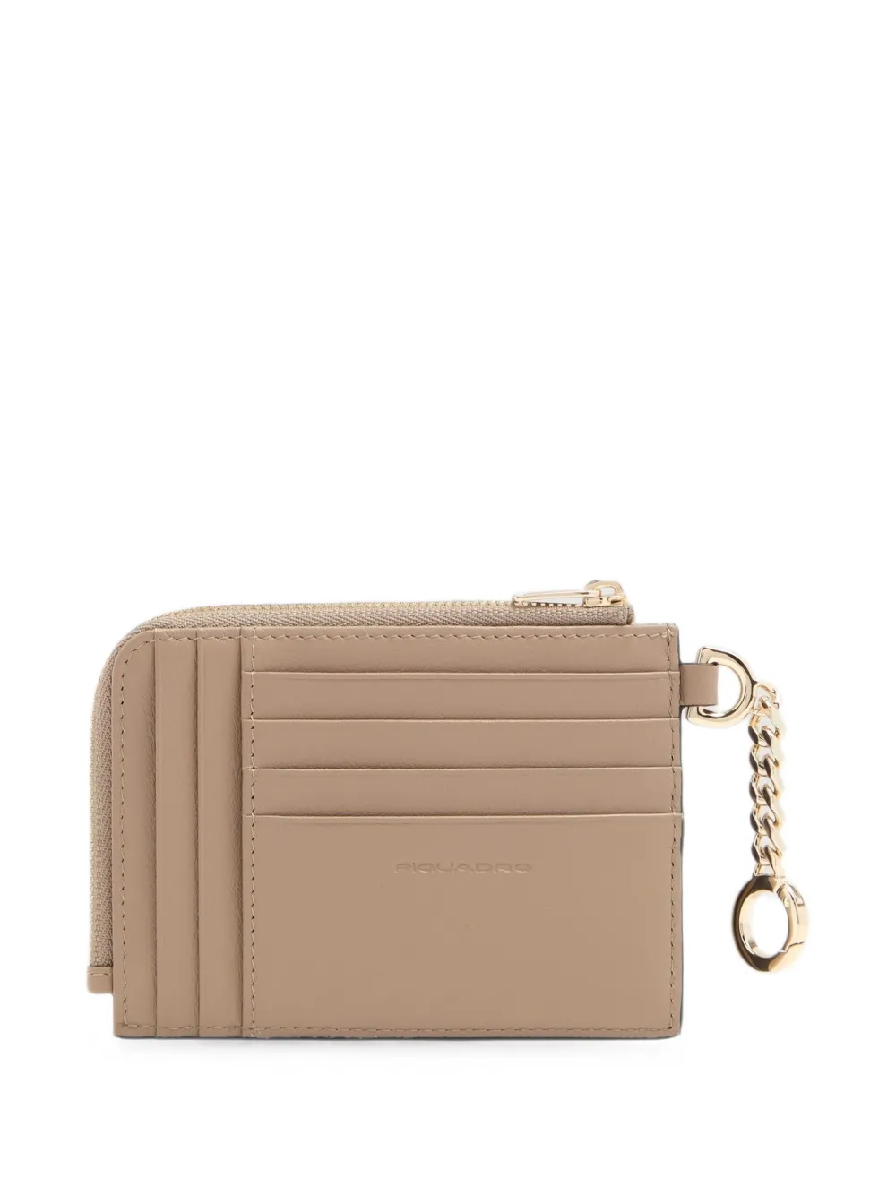 PIQUADRO Pasjeshouder met sleutelhanger Beige