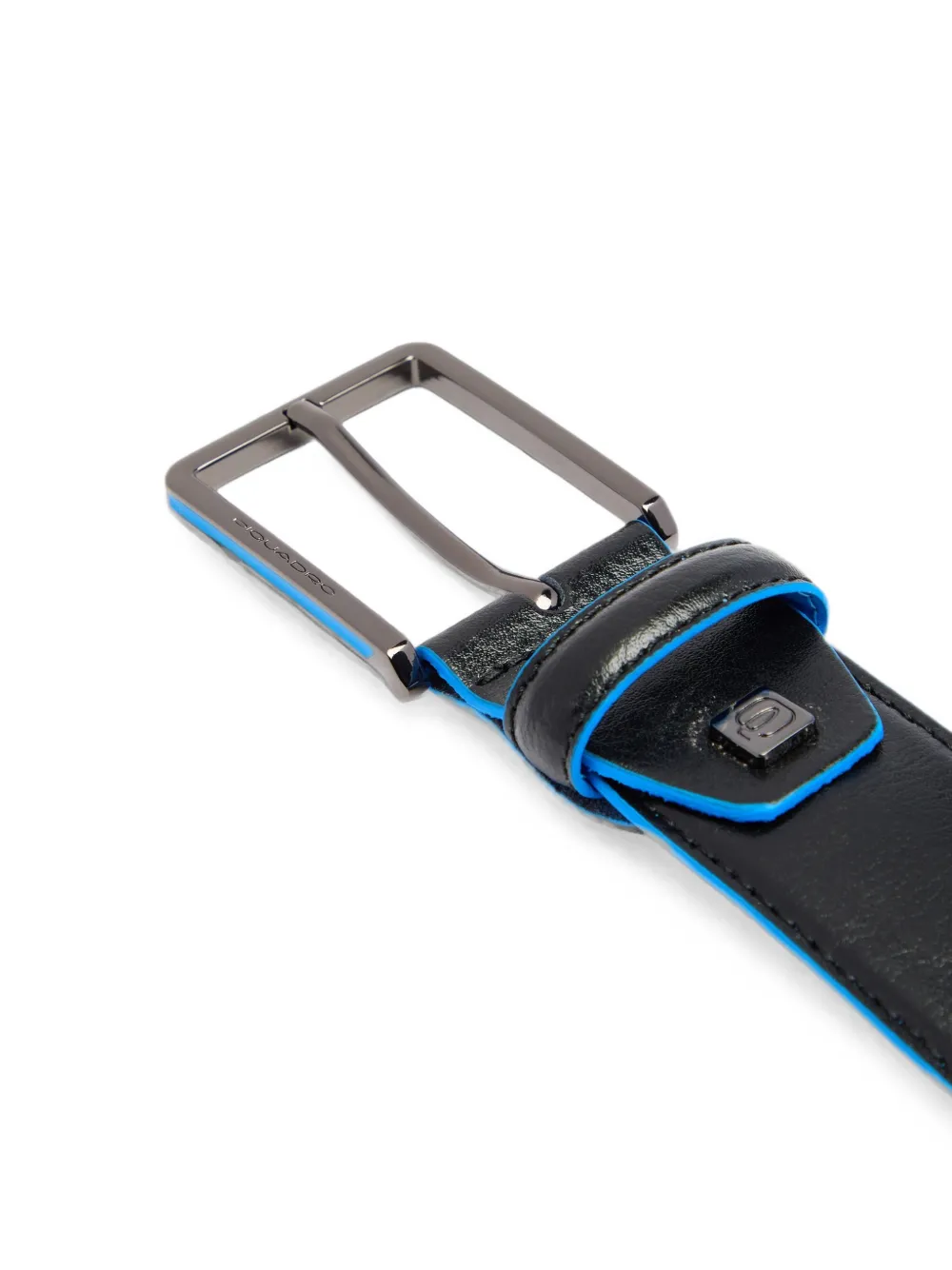 PIQUADRO Riem met logo-plakkaat Zwart