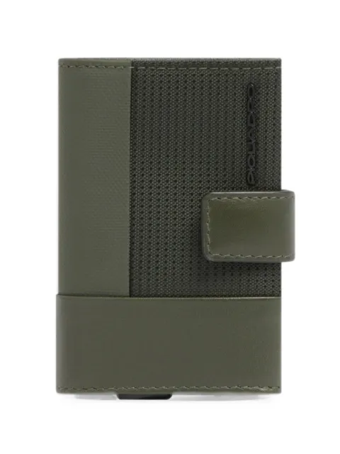 PIQUADRO Sync panelled press-stud cardholder