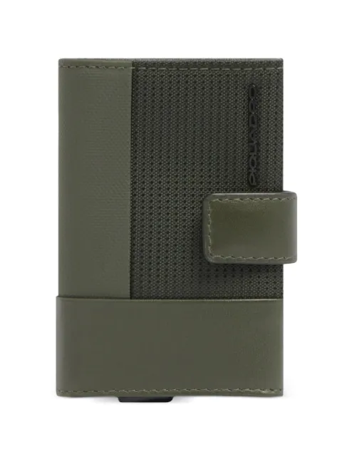 PIQUADRO Sync panelled press-stud cardholder