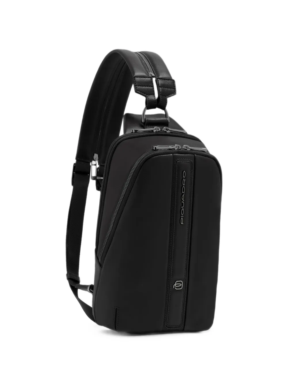 PIQUADRO logo-plaque convertible backpack Zwart