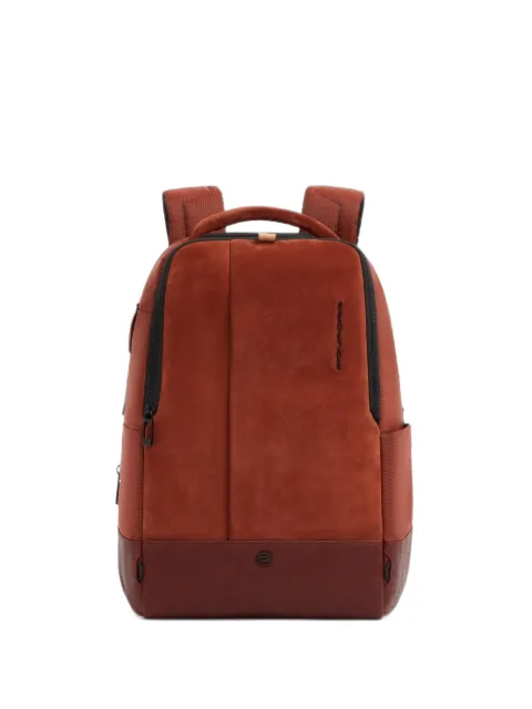 PIQUADRO suede-effect panelled backpack