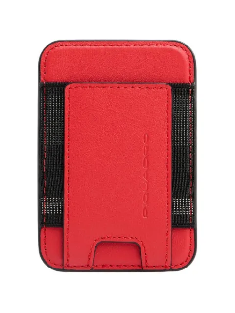 PIQUADRO logo-engraved leather cardholder