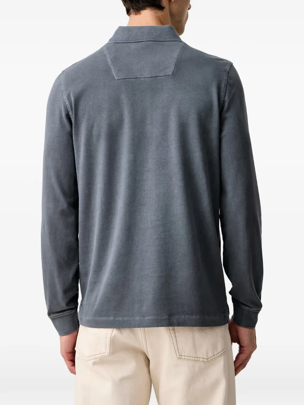 Aeronautica Militare Poloshirt met lange mouwen Grijs